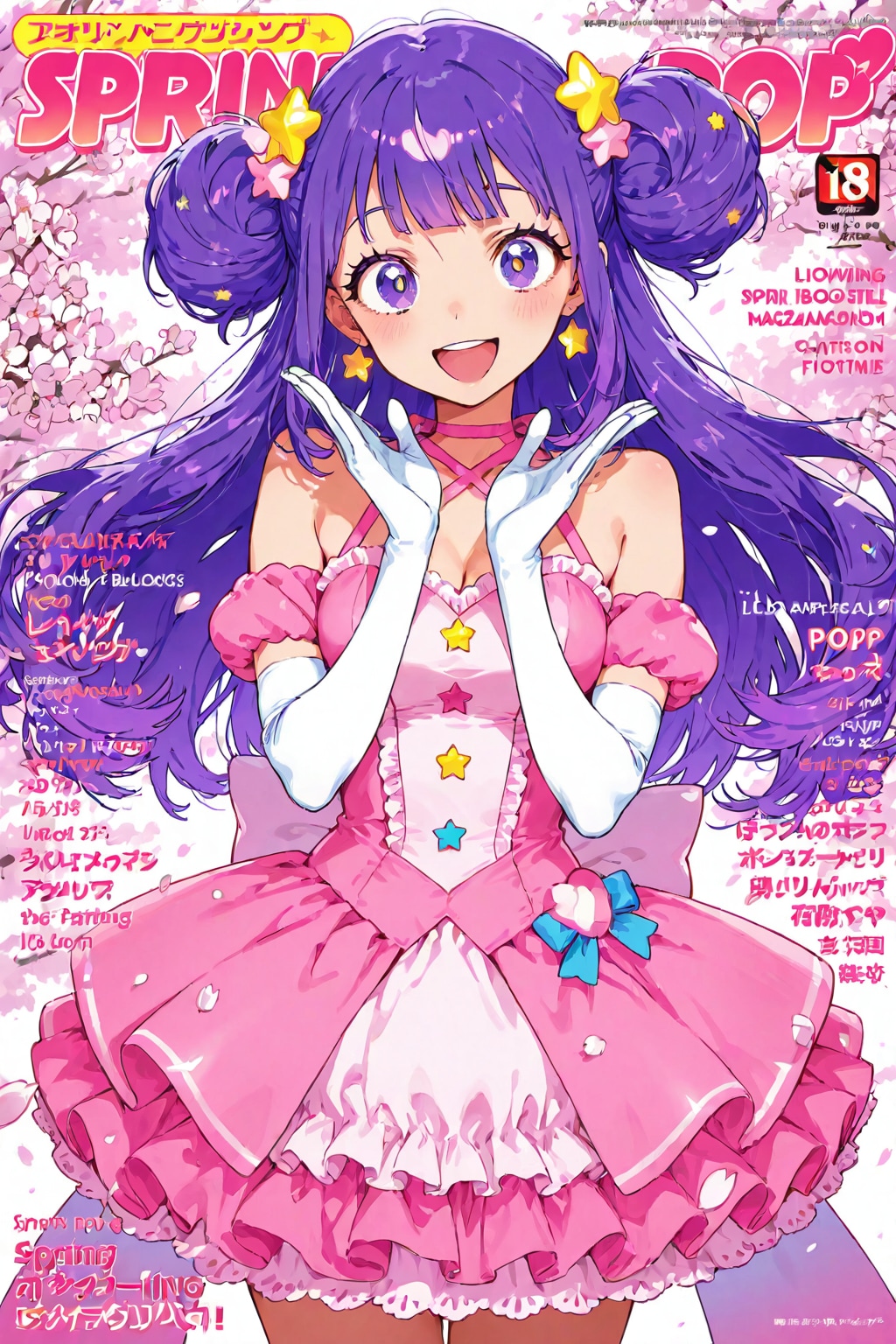 雑誌の表紙の紫髪ちゃん