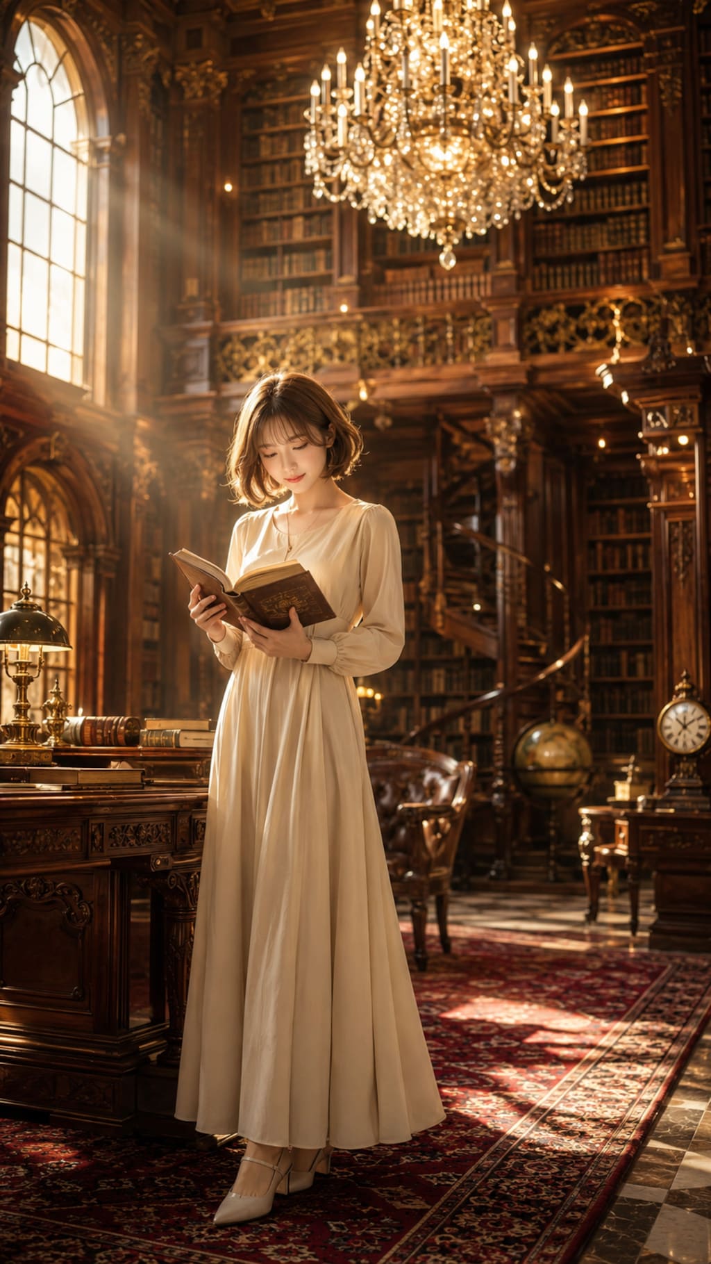 クラシック図書館(ジオラマ風)
