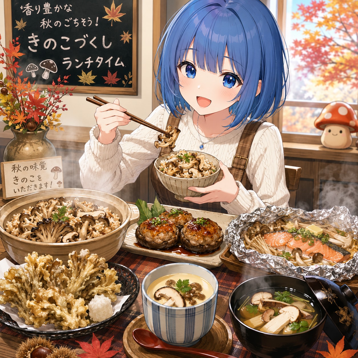 きのこづくしランチタイム | の人気AIイラスト・グラビア