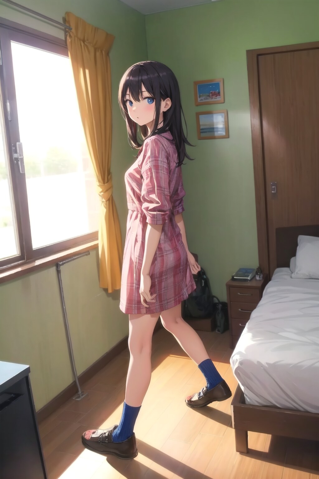朝、日差しを浴びる