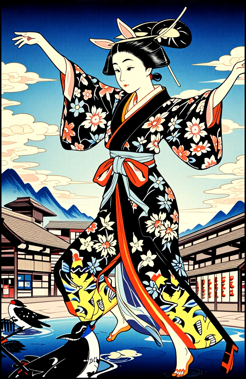 5.「う」→「浮世絵」鴨黎瑠 | の人気AIイラスト・グラビア