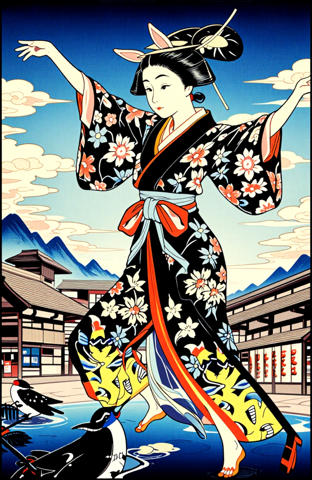 5.「う」→「浮世絵」鴨黎瑠