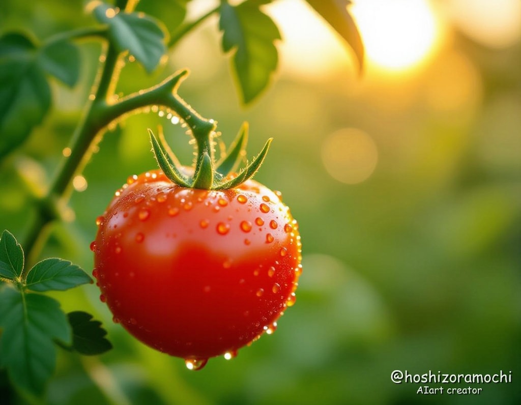朝露に輝くトマト - Tomatoes shining with morning dew