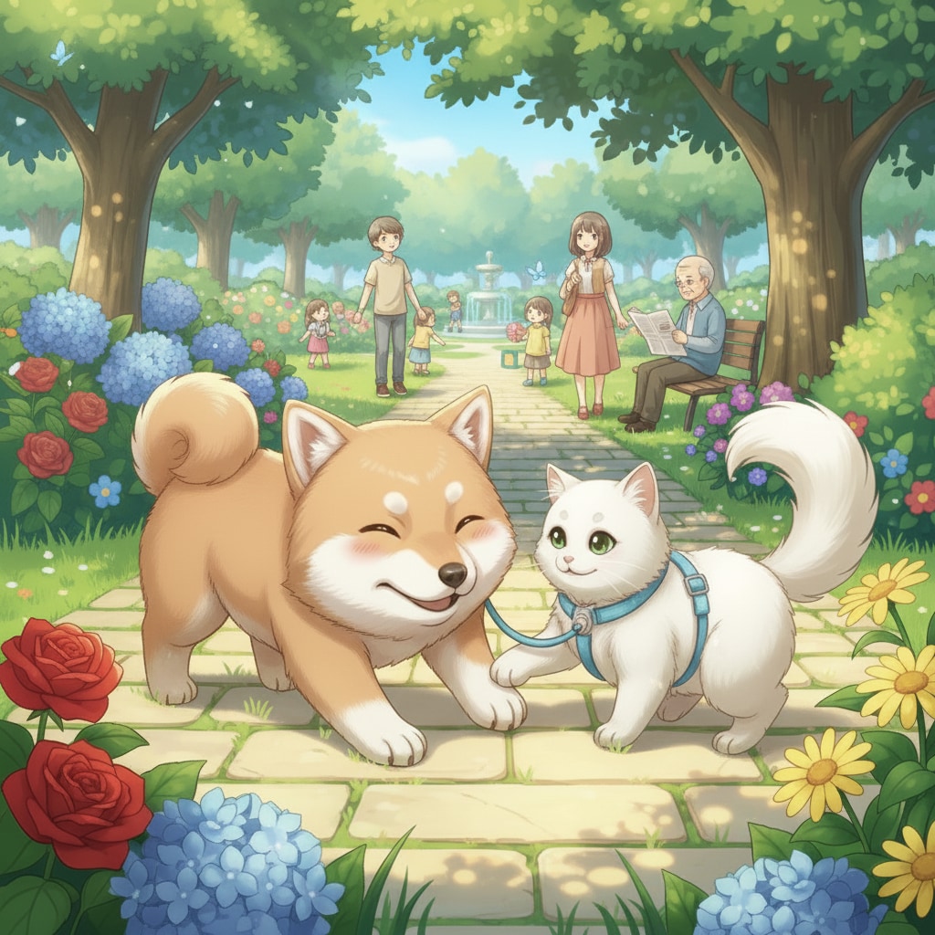 公園をお散歩中🐶