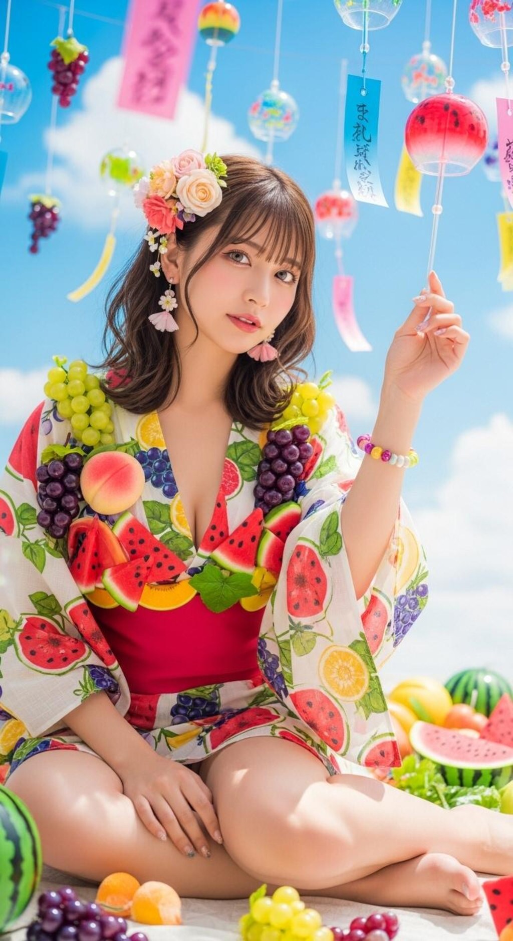 夏のフルーツ風鈴