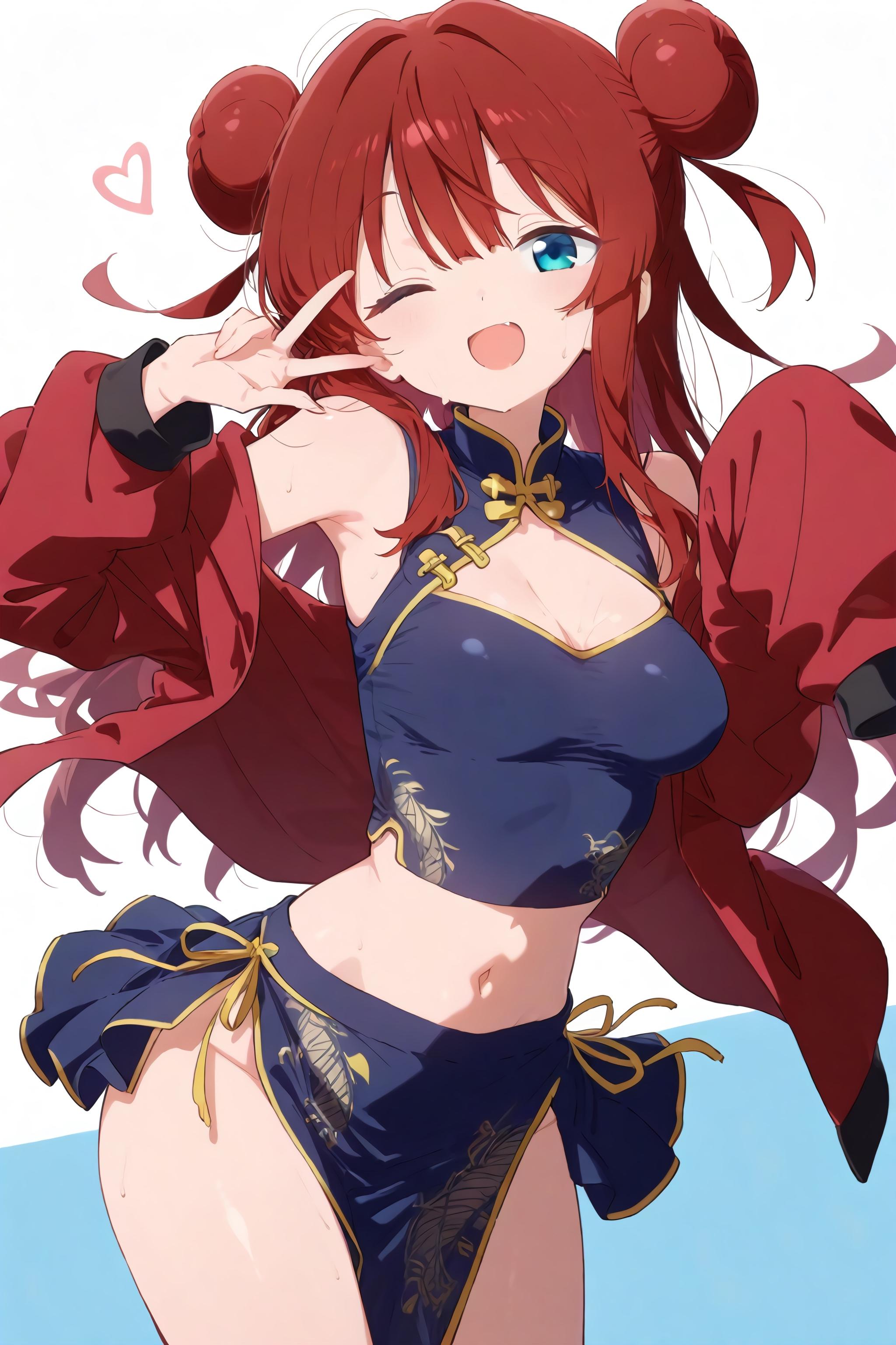 へそ出しチャイナドレス