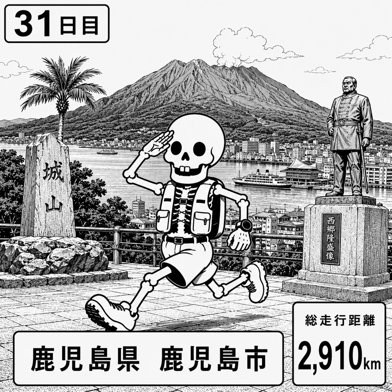 鹿児島県鹿児島市に到着 | の人気AIイラスト・グラビア