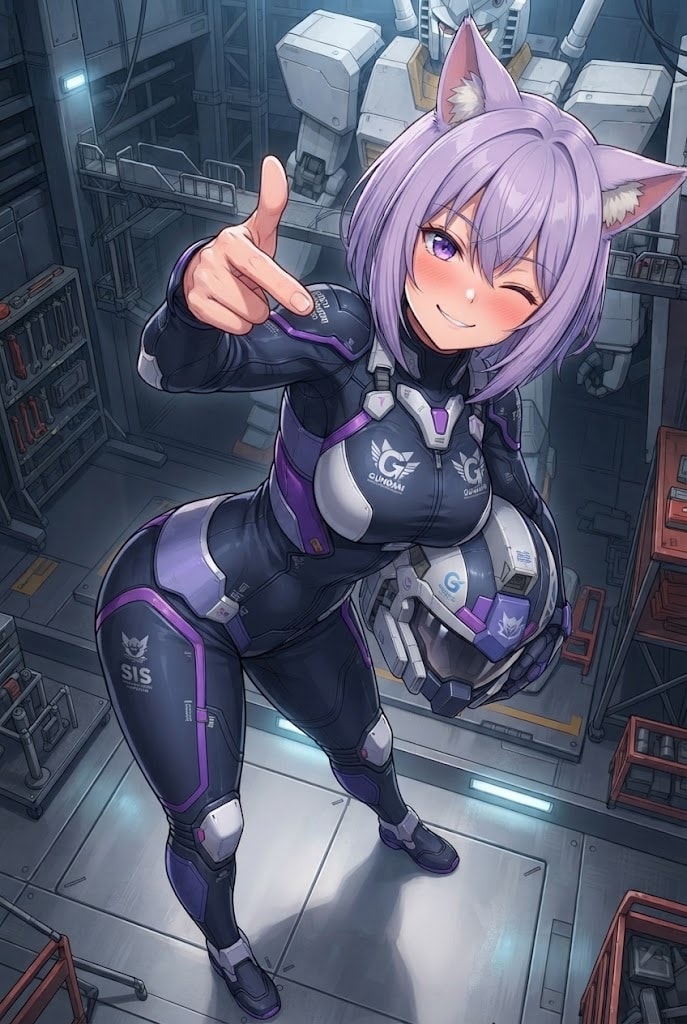 出撃前に発破をかけるパイロットスーツのシス | の人気AIイラスト・グラビア