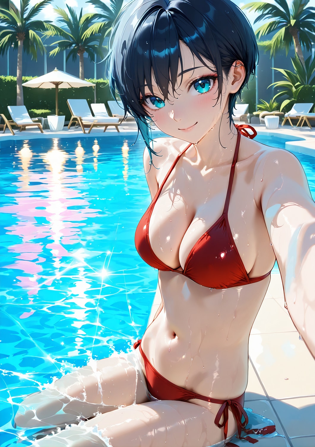 赤ビキニ