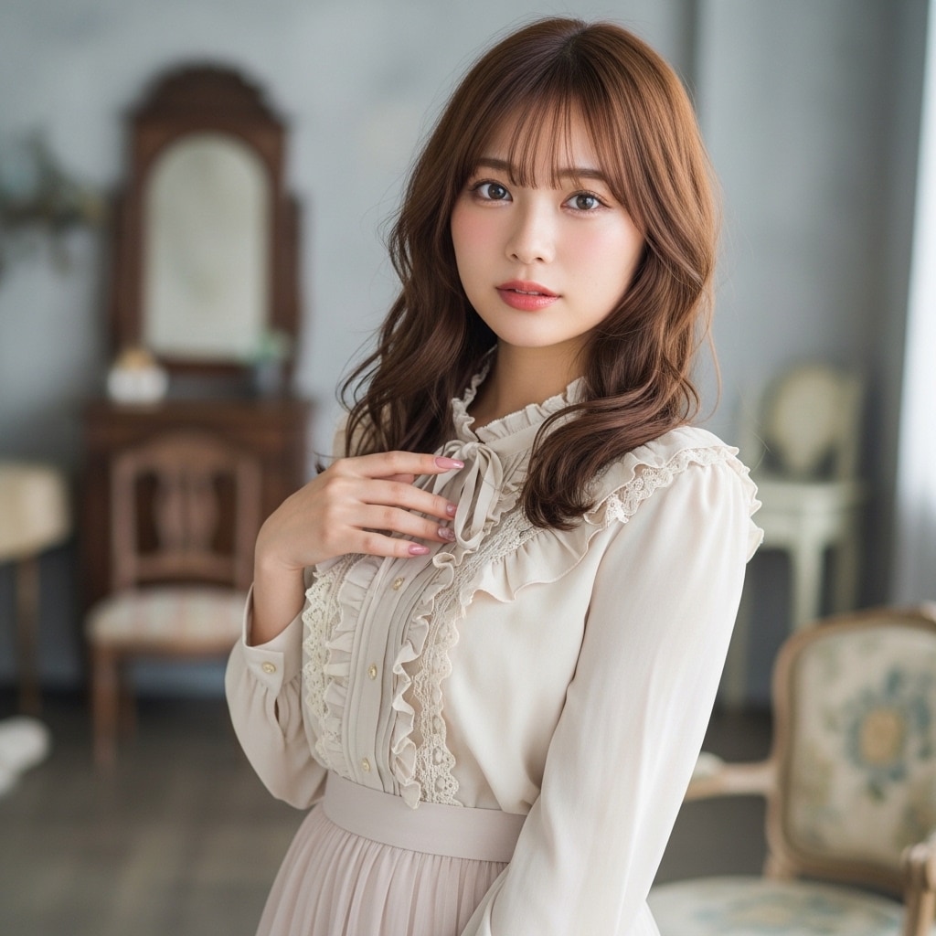 ガーリーな女性