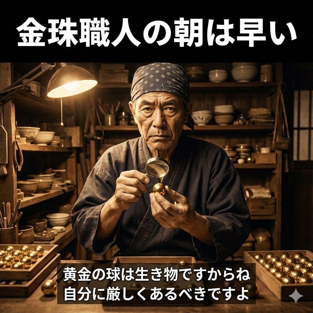 珠職人の朝は早い