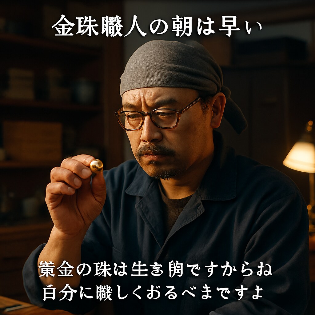 珠職人の朝は早い