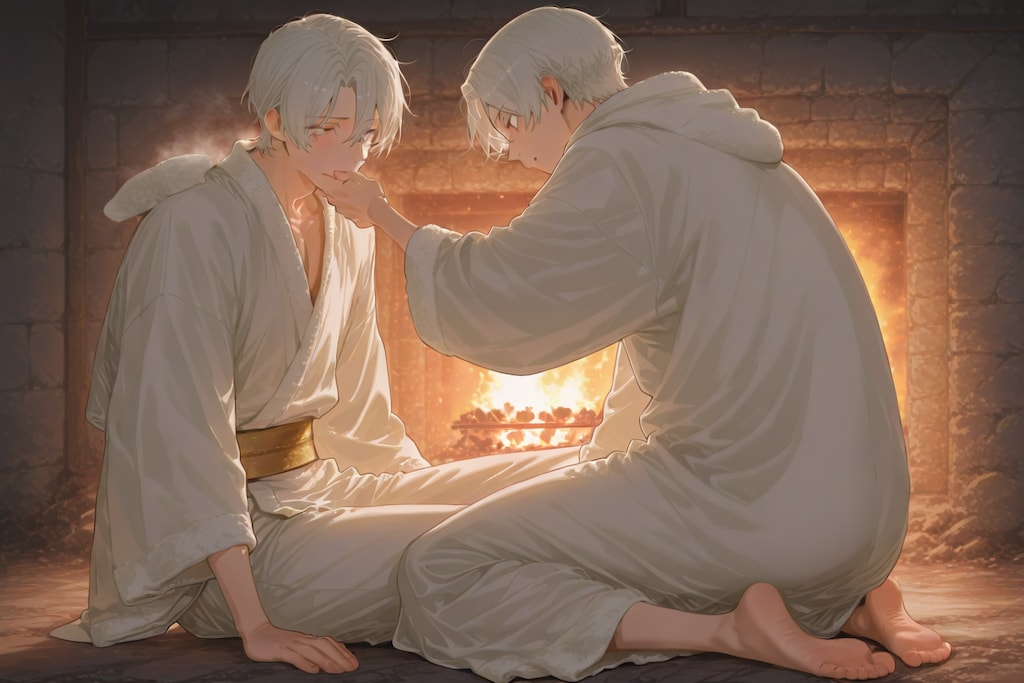 暖炉 (プロンプトはThe Book of Revelation 1,12-16)