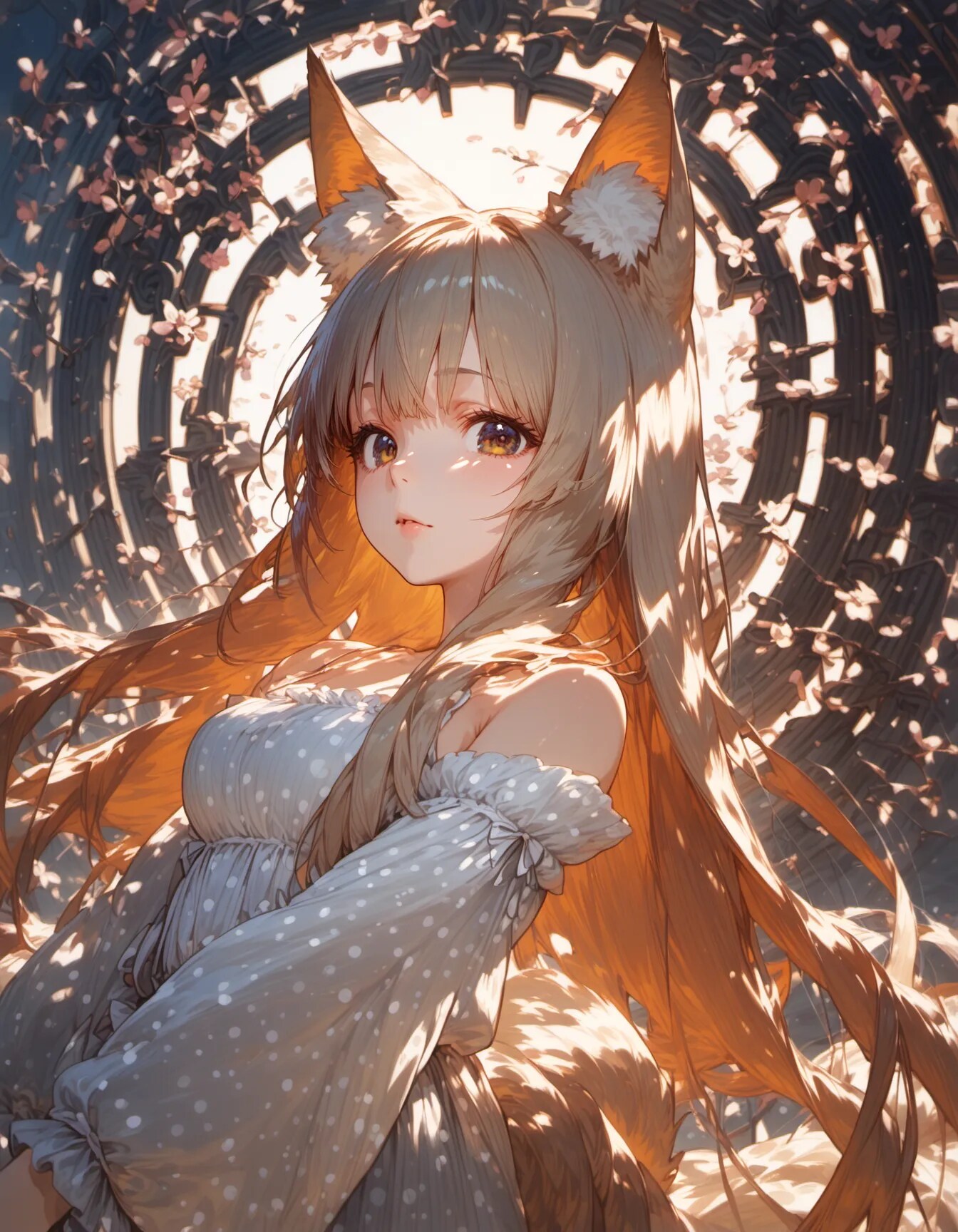 Sun-Kissed Fox in the Floral Arch | の人気AIイラスト・グラビア