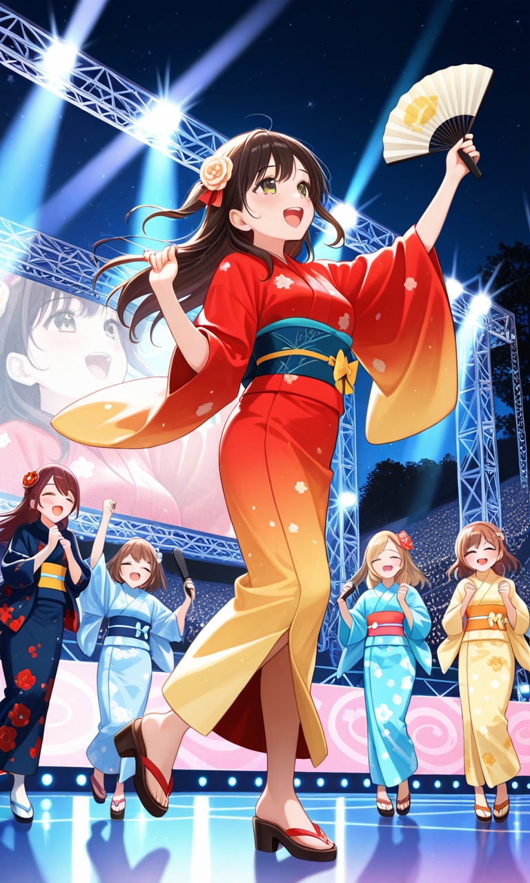 着物アイドル | の人気AIイラスト・グラビア