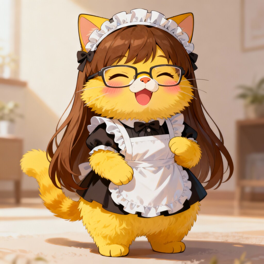 ふくよかにゃんこメイド