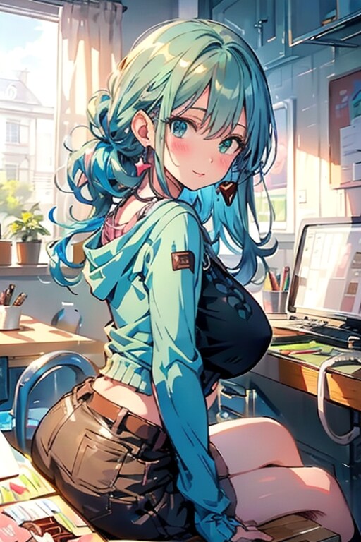 緑髪の彼女