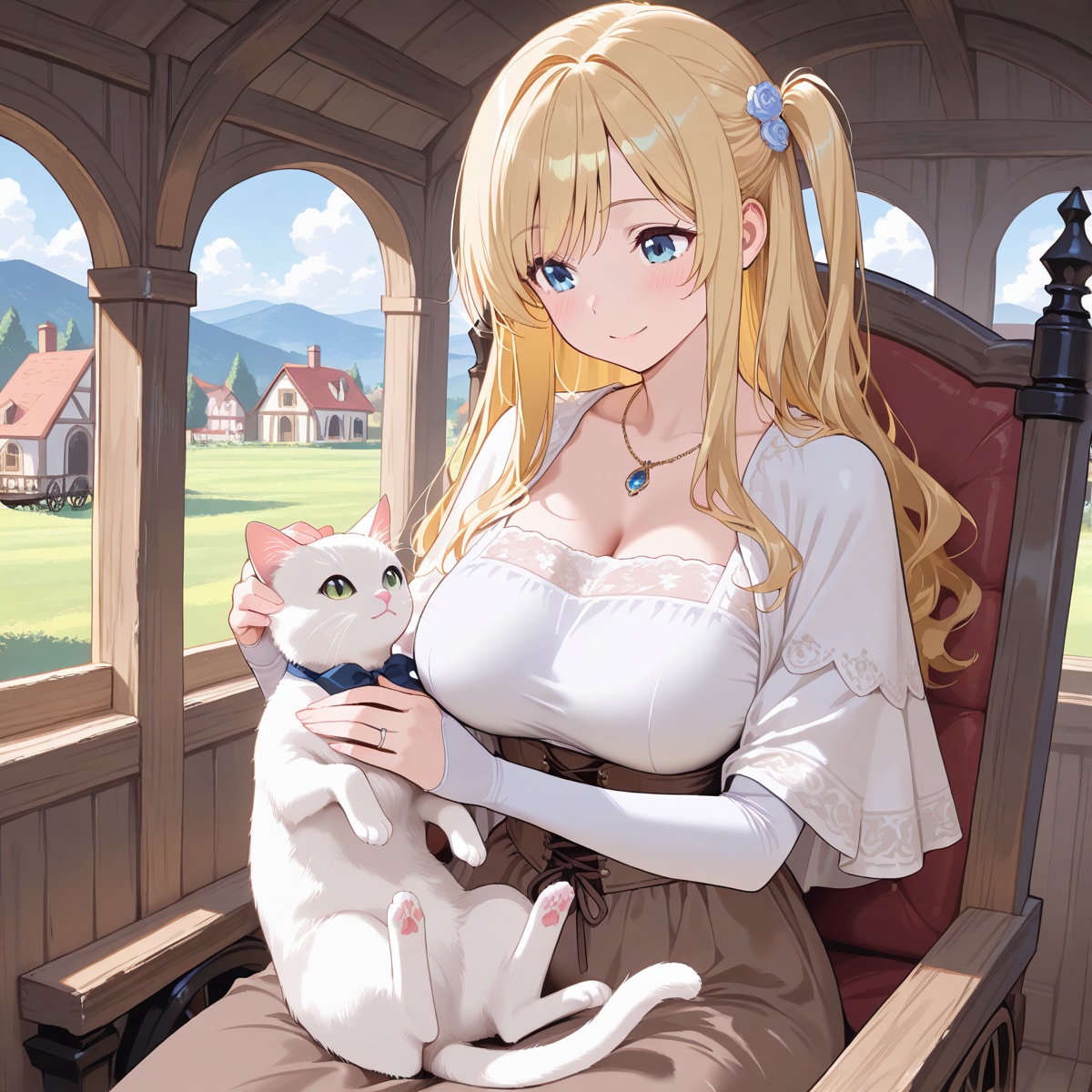 周辺の村を視察しに行くルイーズさん | の人気AIイラスト・グラビア