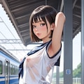 透け透けセーラーブルマなムチムチお姉さんたち 2枚目