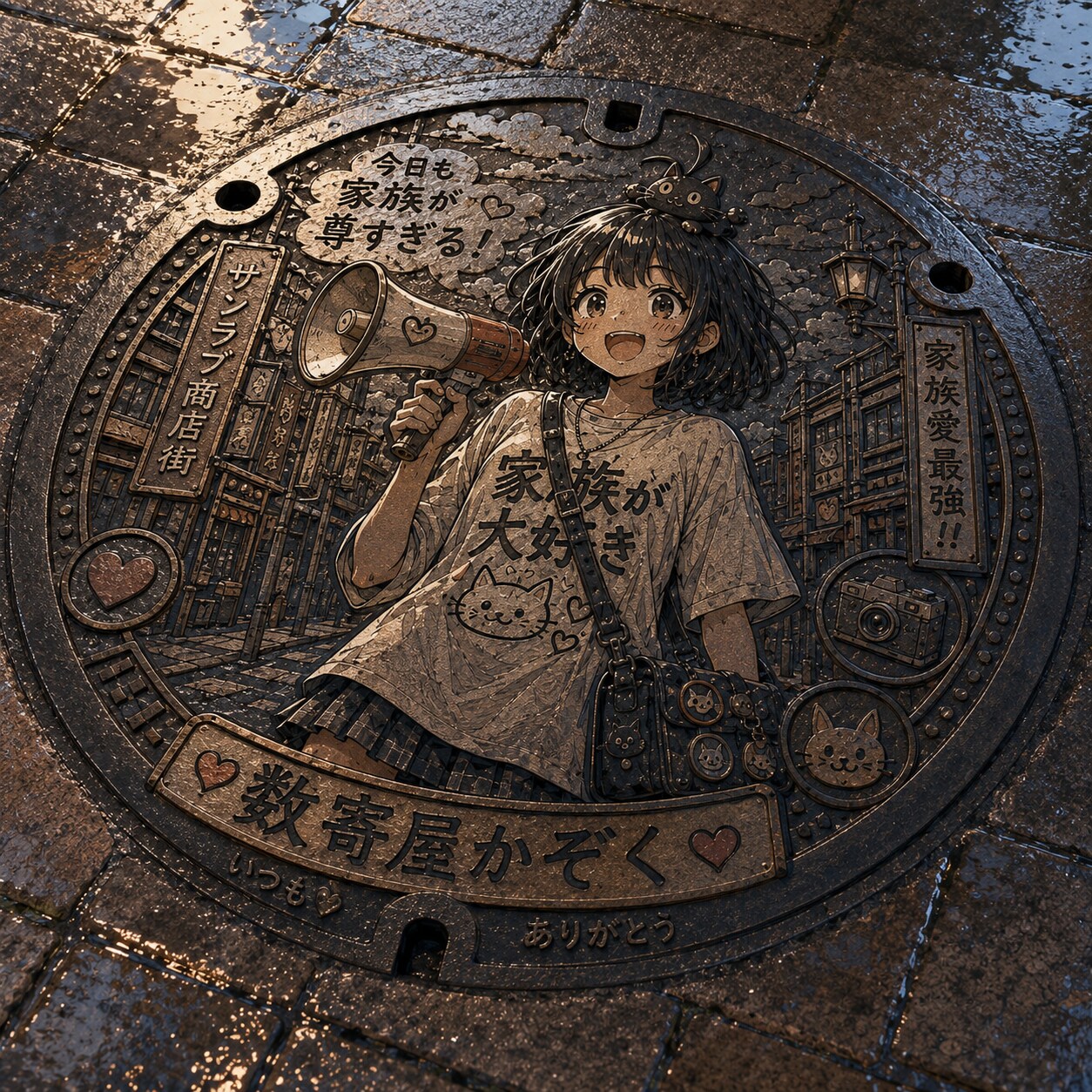 マンホール『数寄屋かぞく』