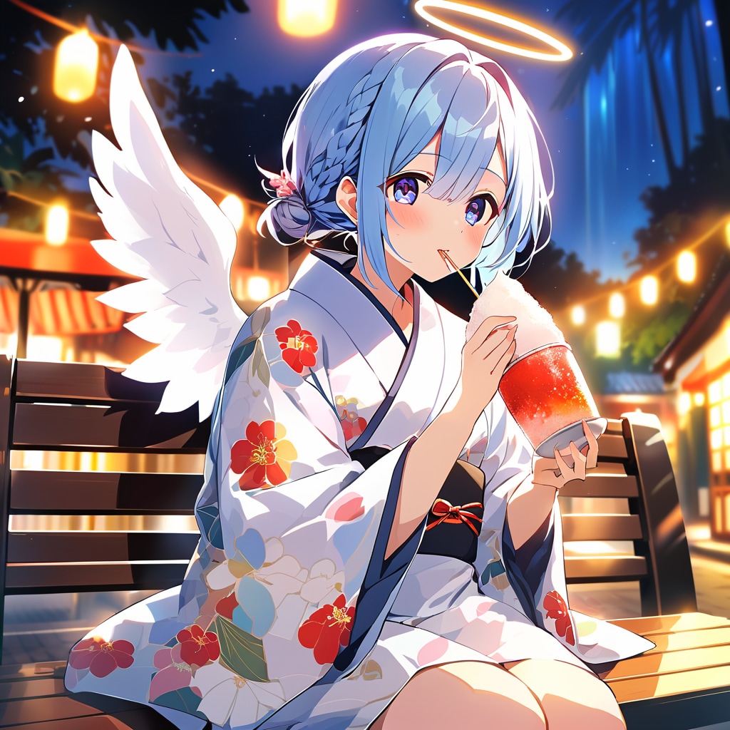 浴衣とかき氷と夏祭りと