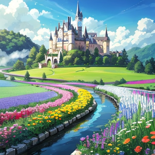 花畑 | の人気AIイラスト・グラビア