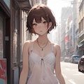 野外露出少女 2枚目