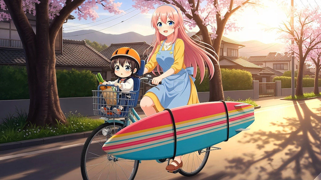 🎶ママチャリサーファー🎵