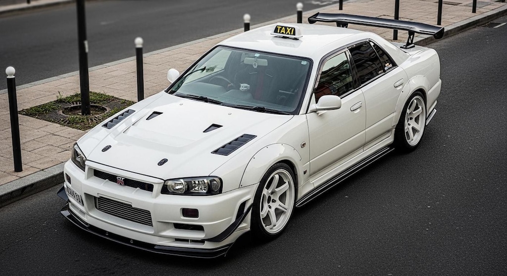 R34GT-Rセダンタクシーのドリ車