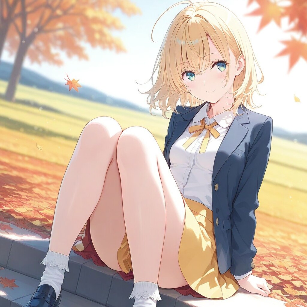 広い公園で