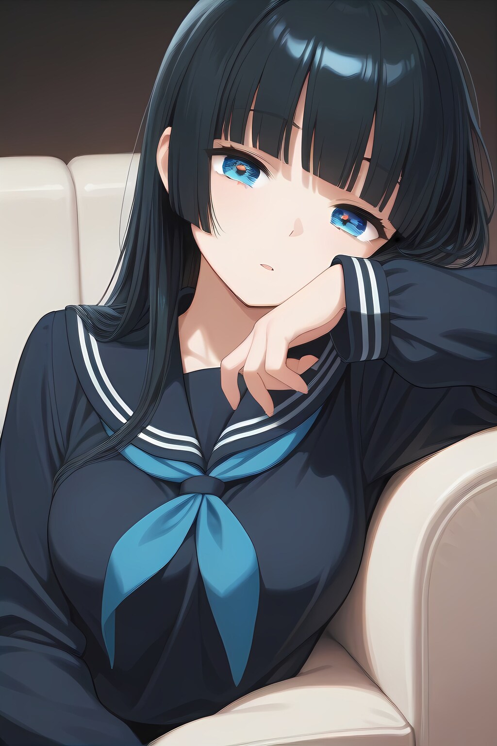 ソファでくつろぐ