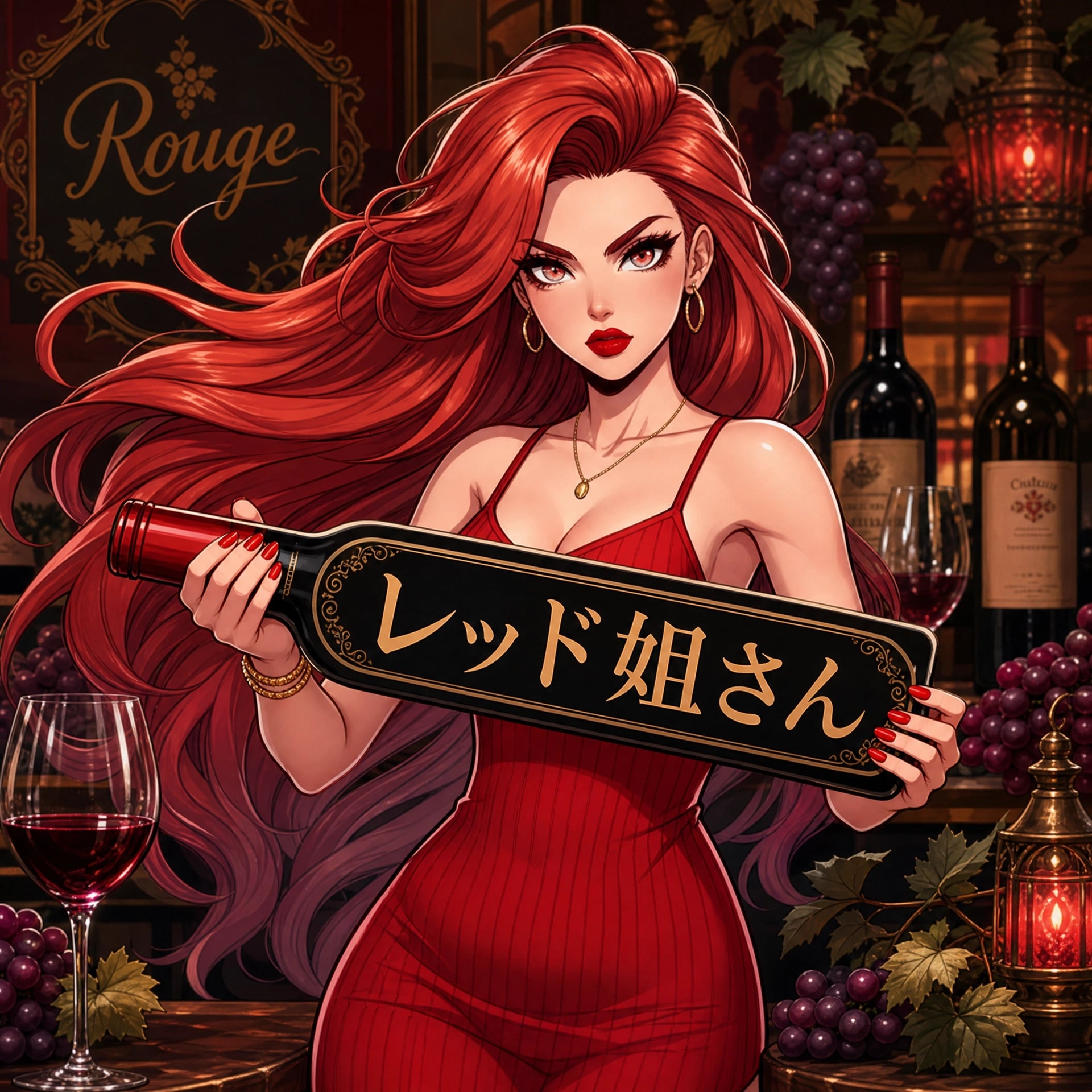サムネ用 レッド姐さん🍷