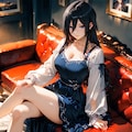 入須さんと深夜のラウンジ、ソファで筋書きを描く女 2枚目