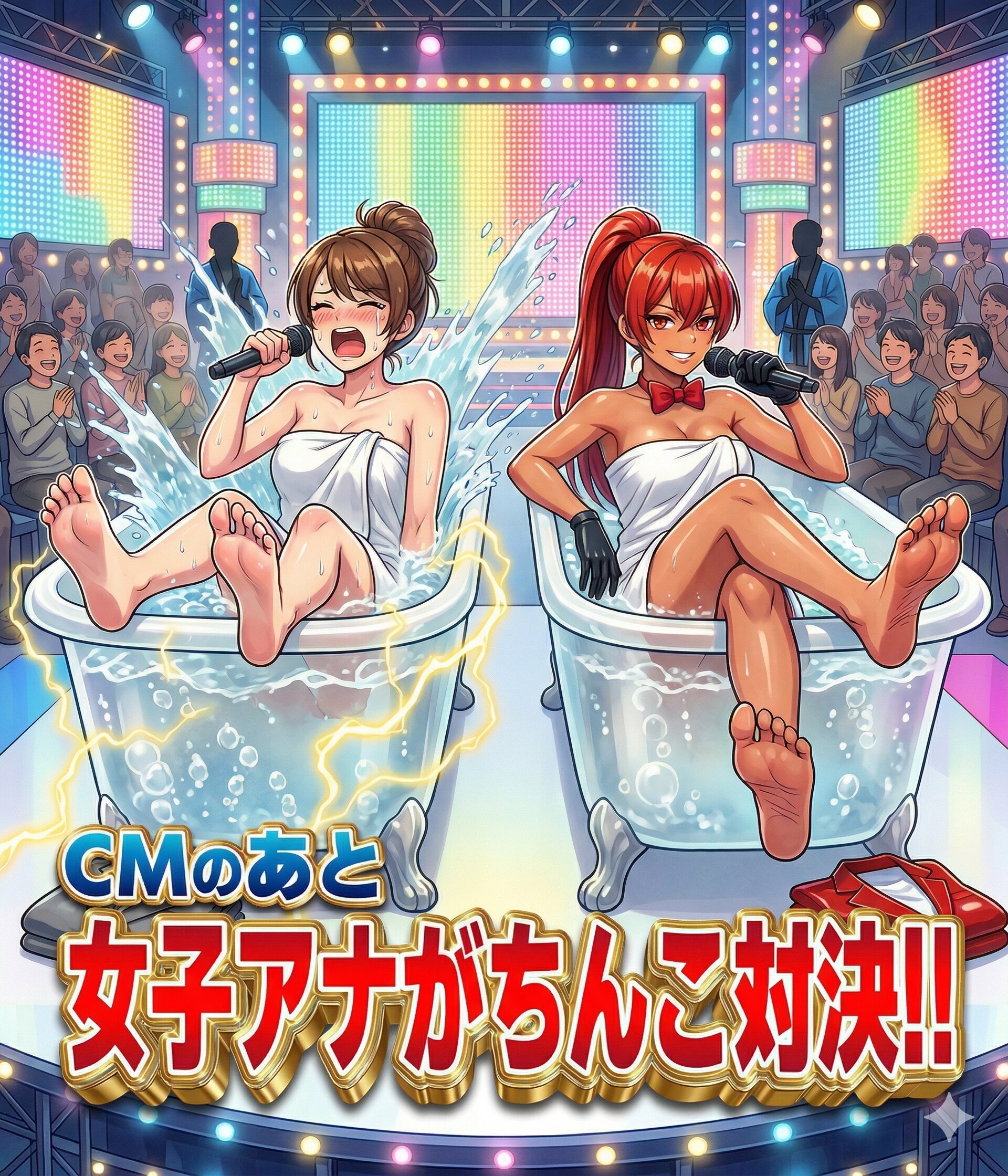 女子アナがちんこ対決