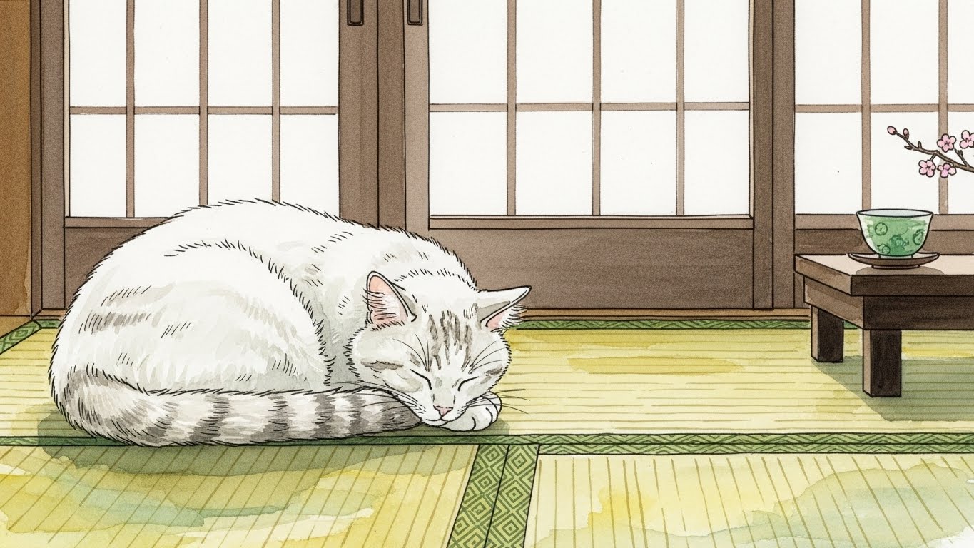 白猫の昼寝 | の人気AIイラスト・グラビア