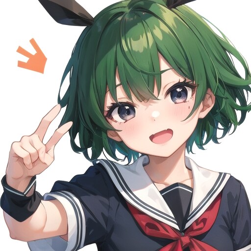 コスプレした緑の子