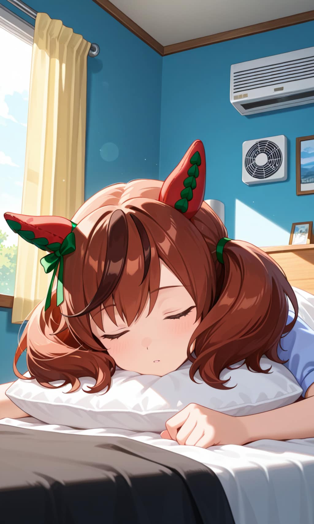 エアコンの効いた部屋でお昼寝ネイチャさん