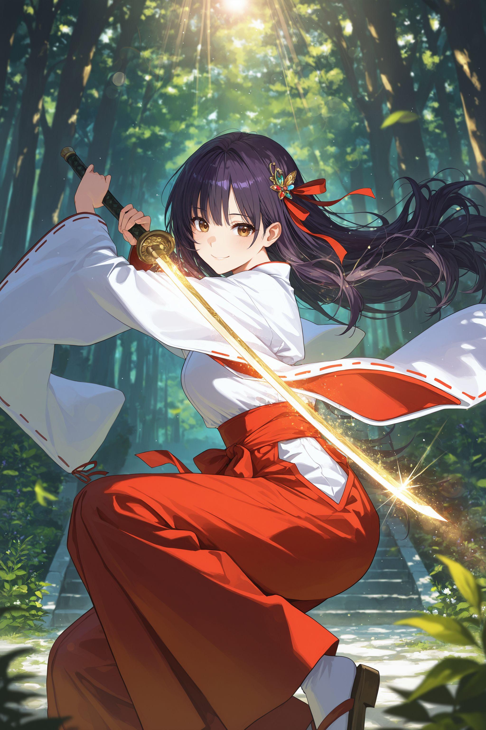 【イメージソングあり】異世界神社の巫女さん（神楽さん） | の人気AIイラスト・グラビア