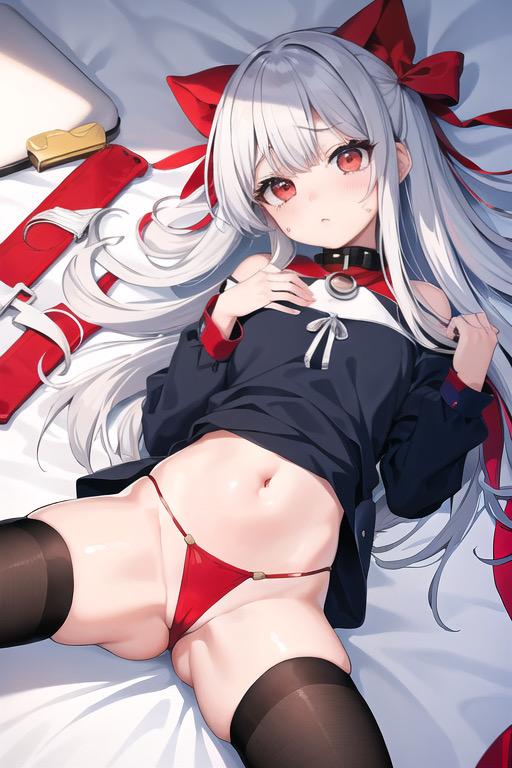 困り顔の銀髪少女