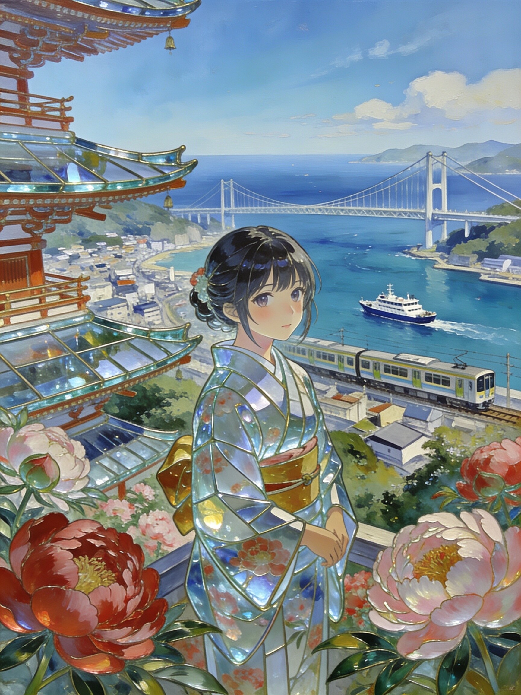 海の見える街89 | の人気AIイラスト・グラビア