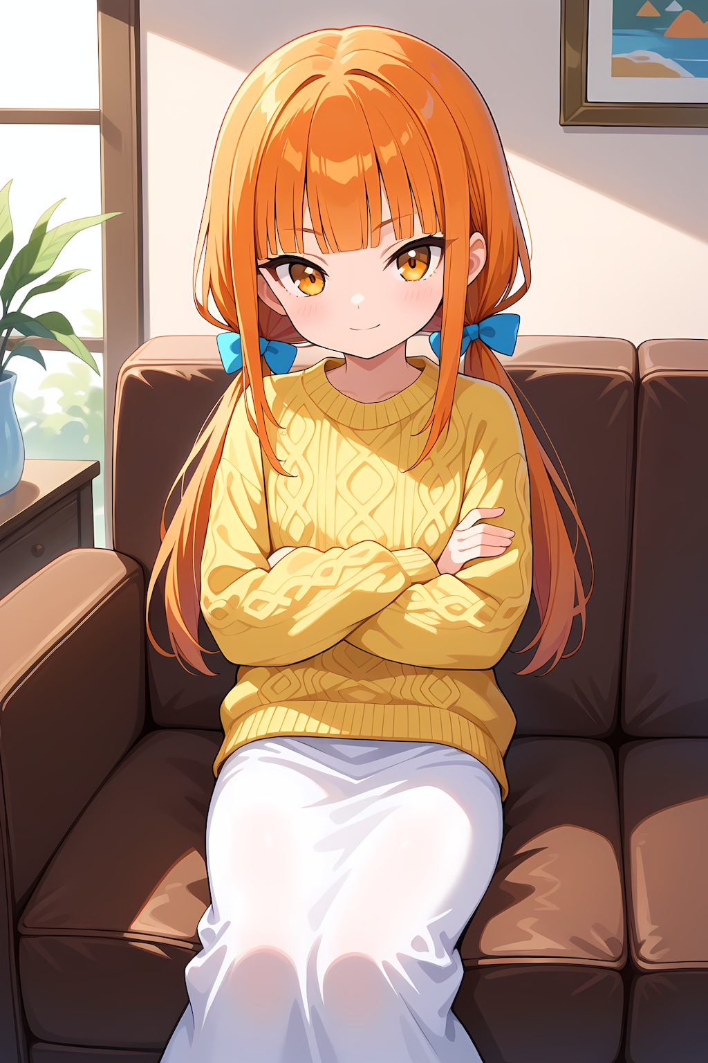 すましているが