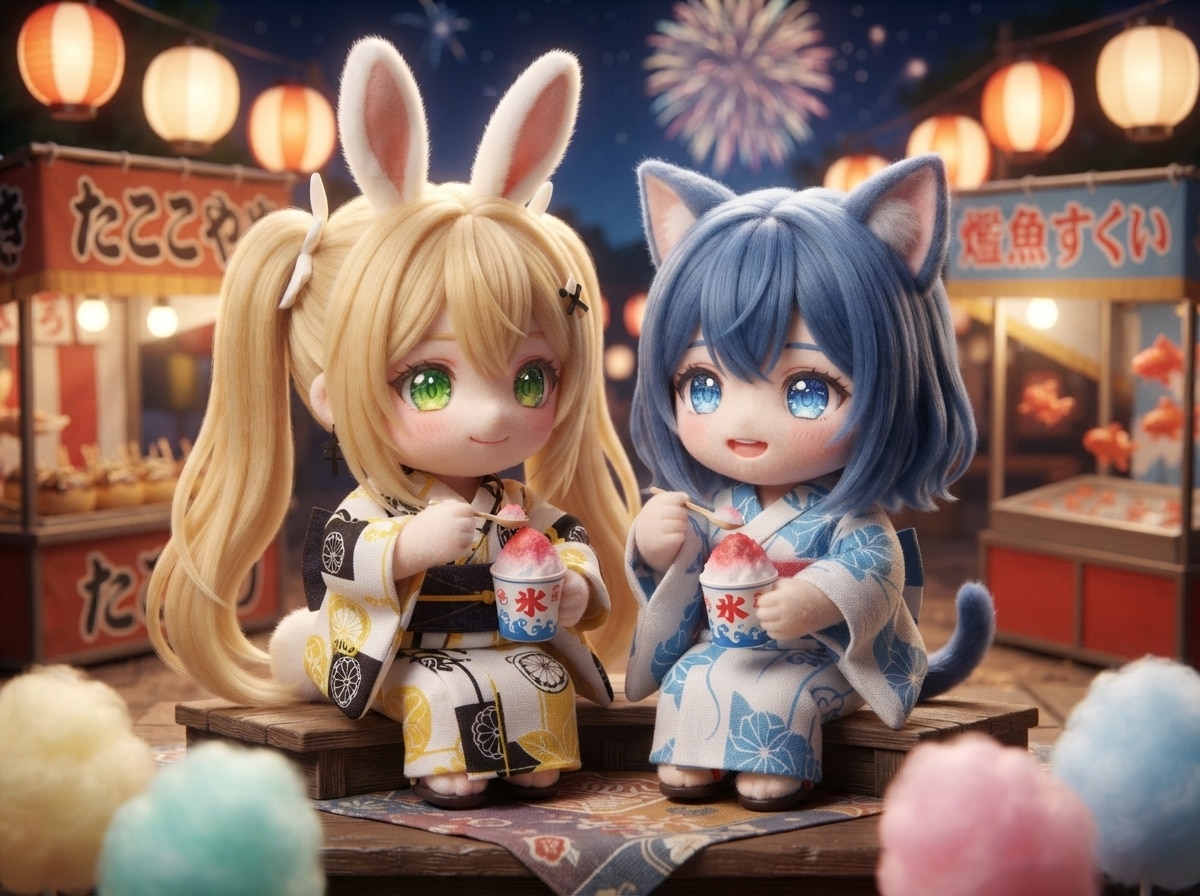 WAVEにゃんQILINぴょん