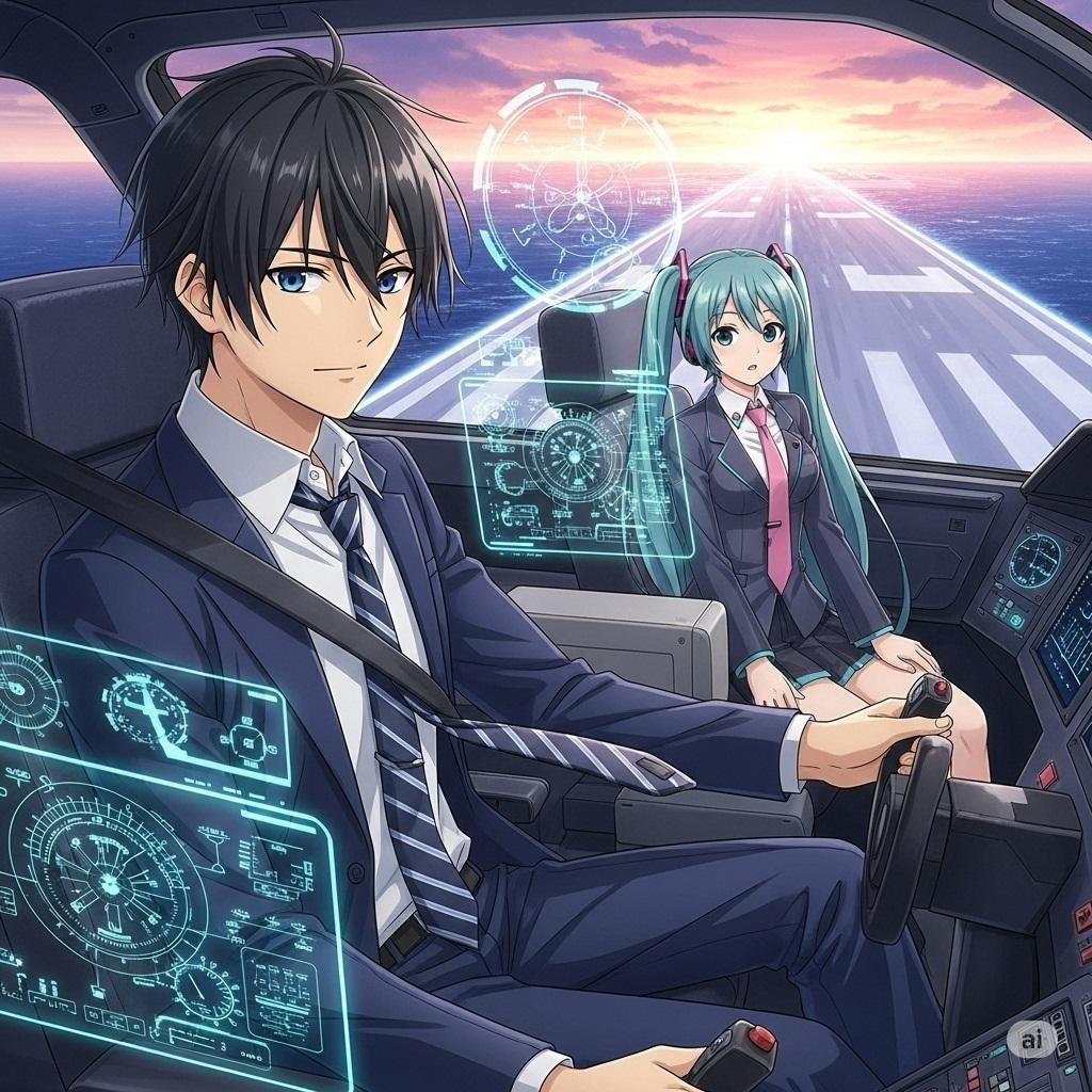 海の上の滑走路、ここに着陸する