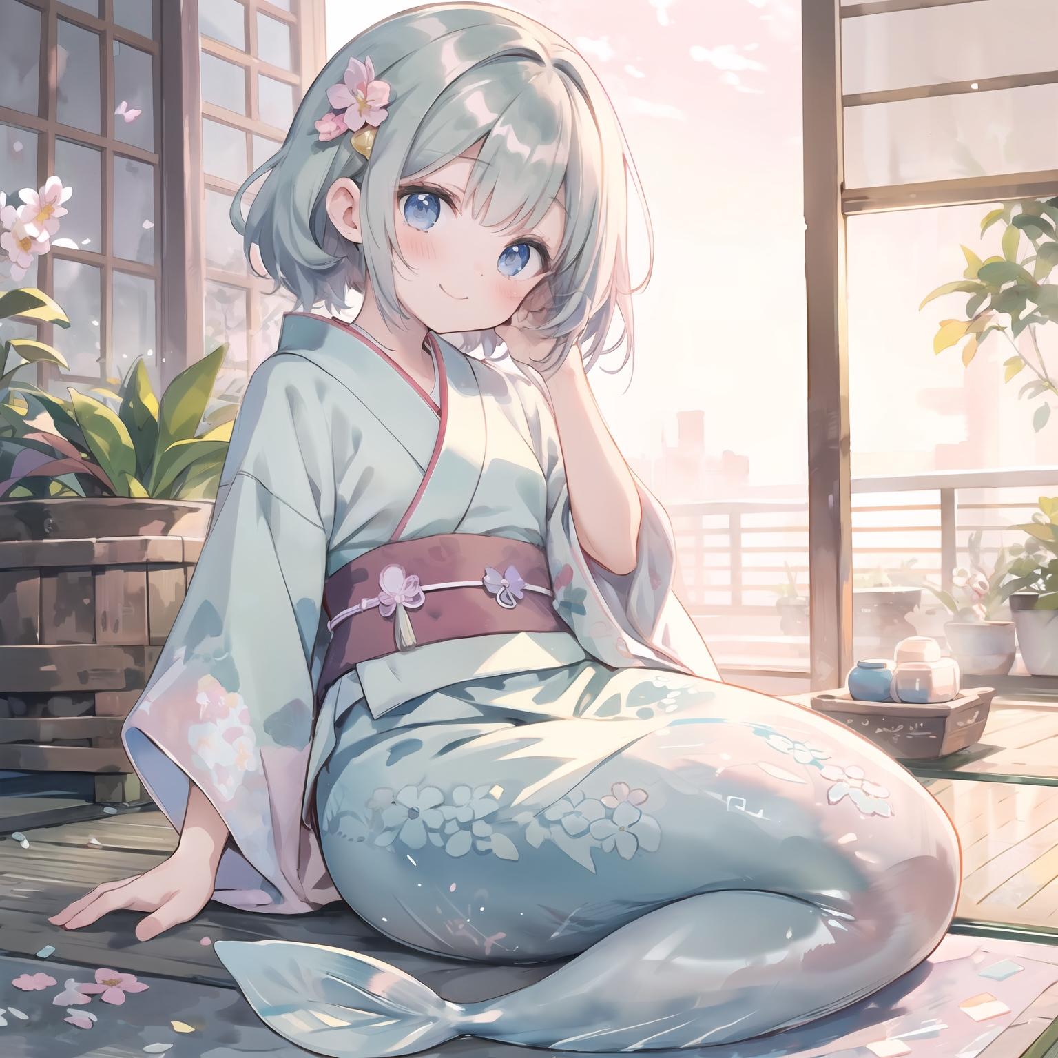 和風な人魚少女