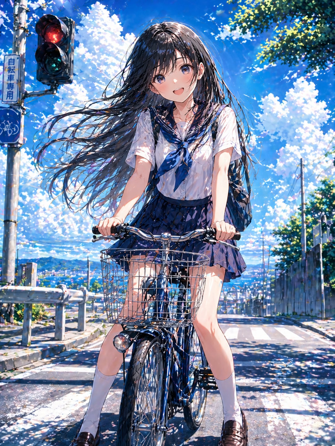 自転車にのって | の人気AIイラスト・グラビア