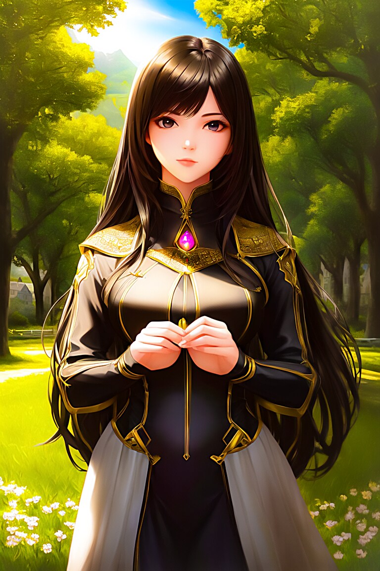 The Enchanting Smile of the Ebony Garb.