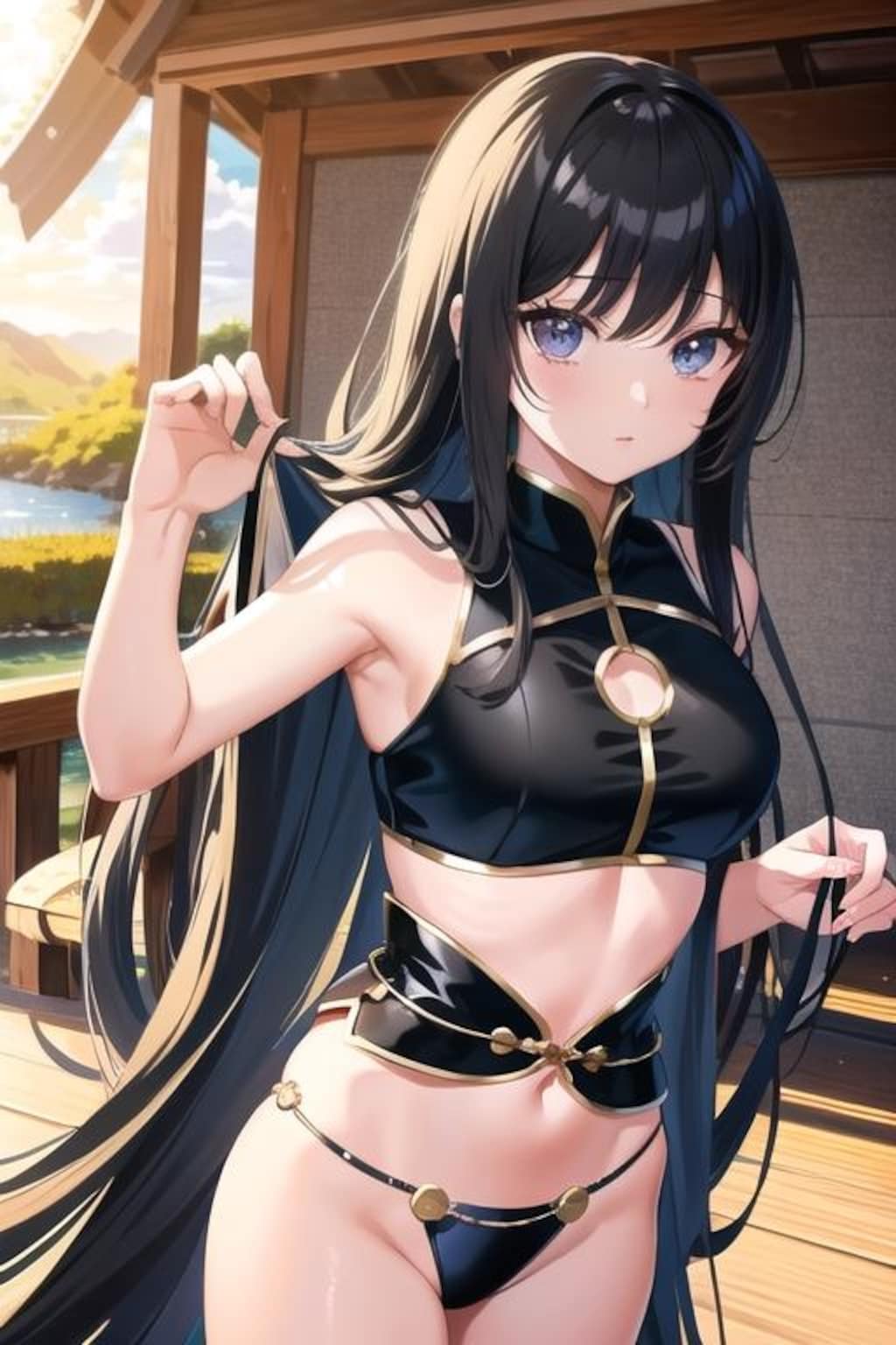 綺麗なビーチほか（黒髪）