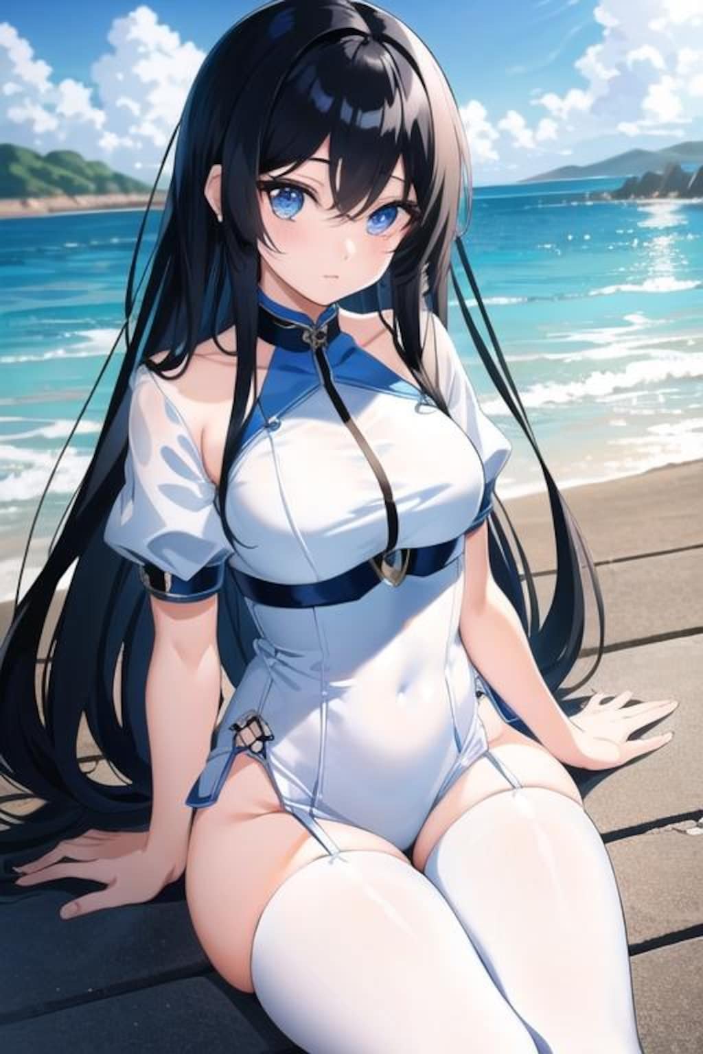 綺麗なビーチほか（黒髪）