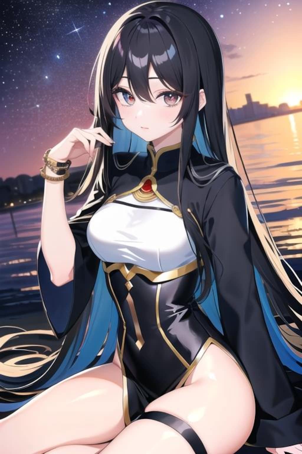 綺麗なビーチほか（黒髪）