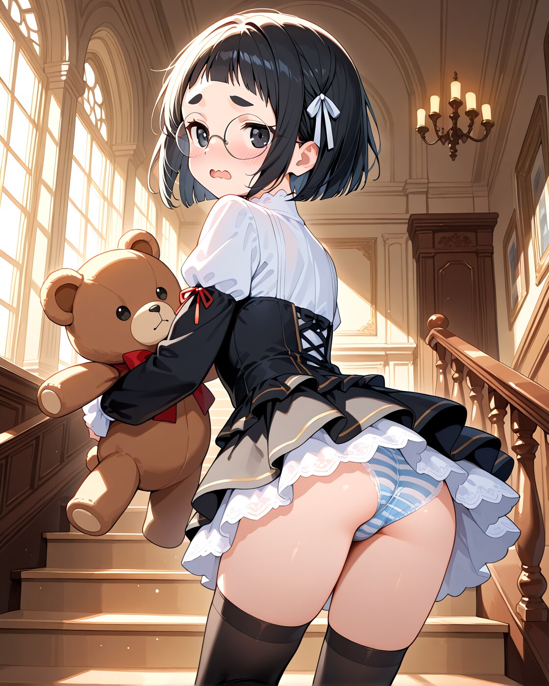はわわっ、穴熊ベアーを部屋に持って行くの見つかっちゃったのぢゃ///